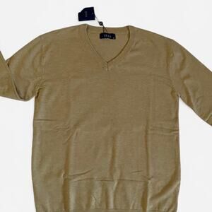 Tan V-neck sweater - size M